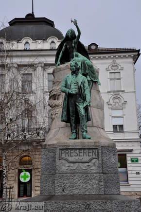 Monument to France Preseren from year 1905