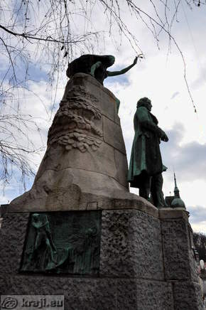 Monument to France Preseren from bottom