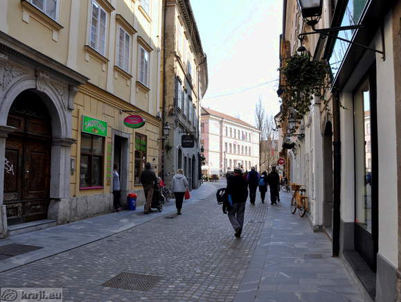 View in the direction of Levstikov trg