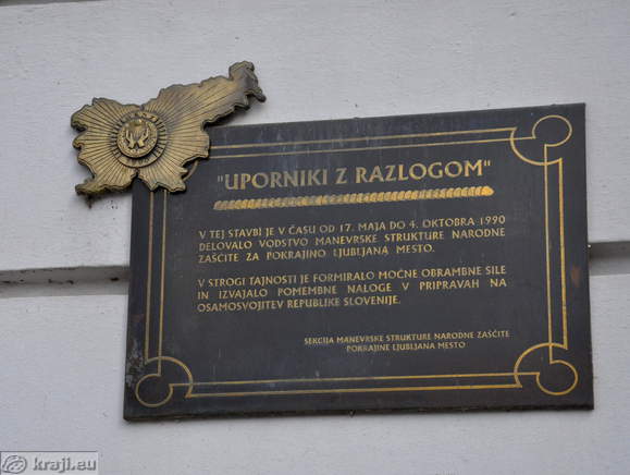 Spominska plošča - Manevrska struktura narodne zaščite