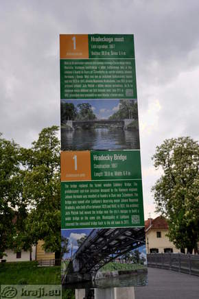 Informativna tabla - Hradeckega most