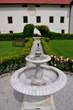 Park - Fountain with the Tustanj Castle in the background 