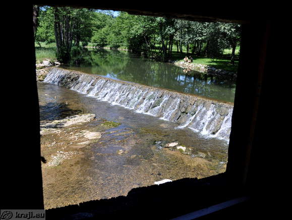 View from the sawmill window on the brook Rasica