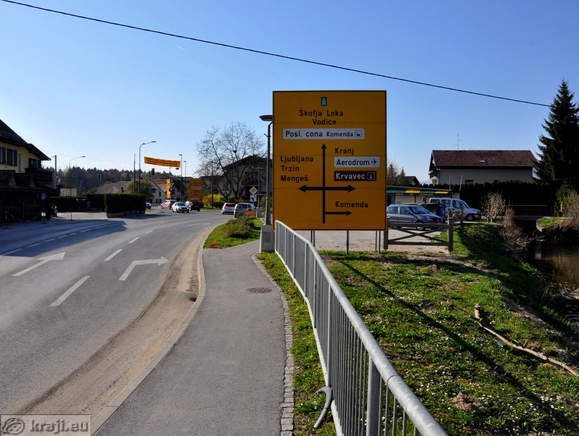 Osrednje križišče v Mostah - Kranj, Ljubljana, Škofja Loka, Komenda