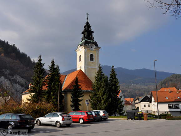 Parking area at the church of Saint Martin