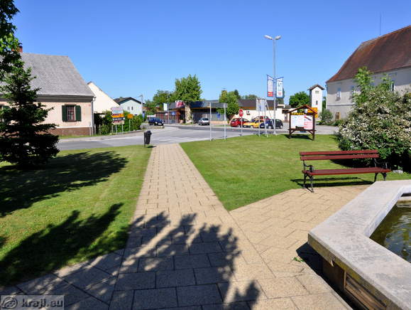 View from the park in the direction to the road to Ledava Lake