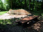 Roman Mound Cemetery - Bench at the mound cementery 