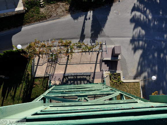 View down from the tower