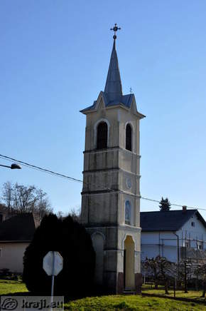 Church tower by the road Dolga vas - Lendava