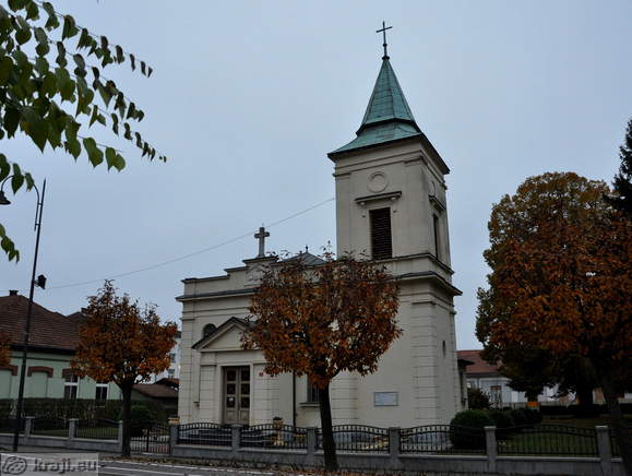 Evangelical Church in autumn
