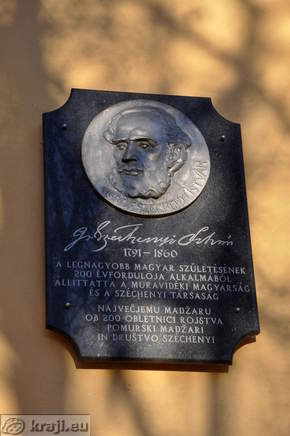 Spominska plošča - Grof István Széchenyi (1791 - 1860)