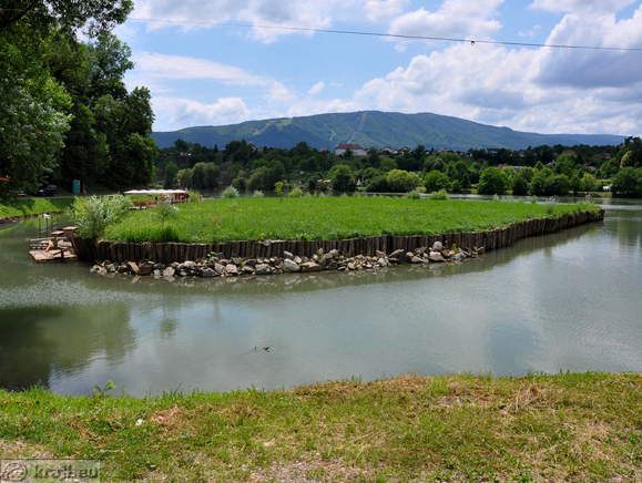 Koblar's Bay with Pohorje in the backbround
