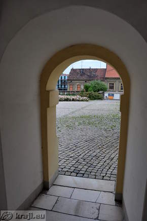 View of the Magdalenski trg from the church entrance View of the Magdalenski trg from the church entrance