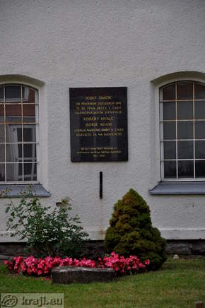Memorial plate - Josef Simcik, Robert Hvalc, Boris Adam