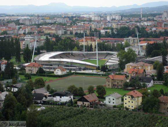 Pogled na stadion Ljudski vrt s Kalvarije
