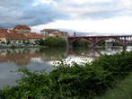 River Drava - Old Bridge from right bank of Drava 
