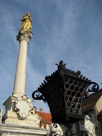Plague Column and old lamp