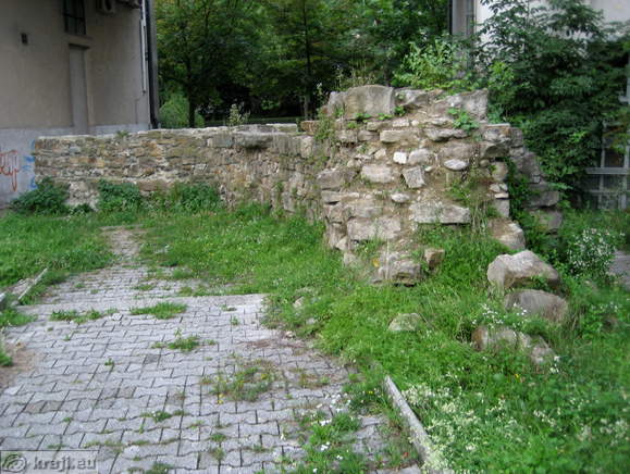 Remains of the former city walls in Maribor