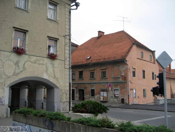 Entrance into old city centre of Maribor from west side over Koroska cesta