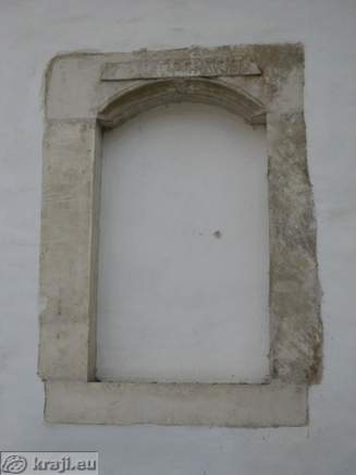 Walled up window of Synagogue