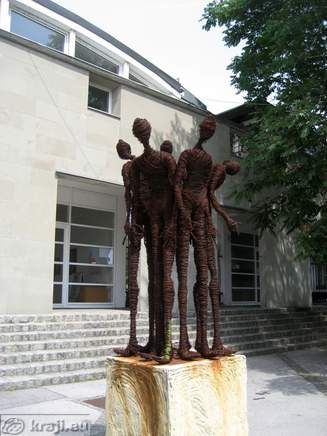 Statue Five organic perils (author Marijan Mirt - errected by Mladinski kulturni center, 2002)