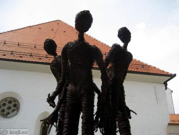 Statue Five organic perils in Zidovska ulica