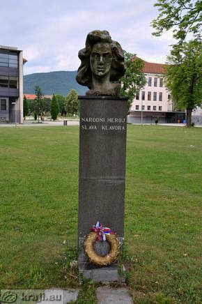 Bust - National hero Slava Klavora