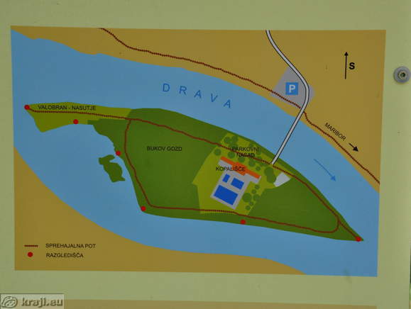 Zemljevid - Mariborski otok