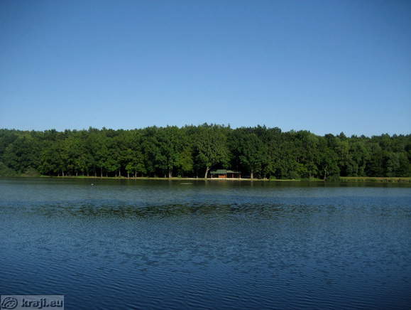 View of the Fishing cottage from the western side of lake