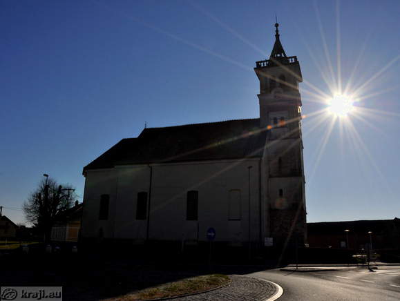 Church of St. James shined by sun