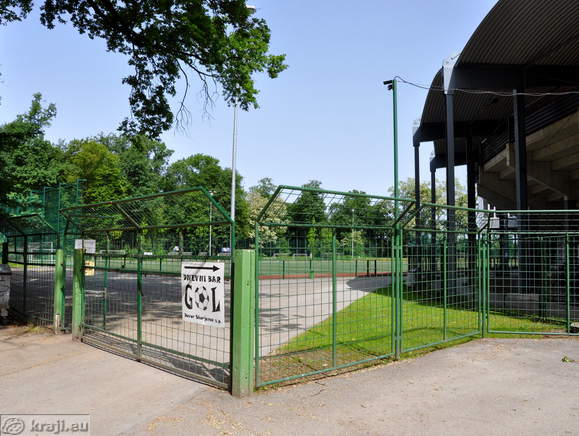 Path to the football field for training
