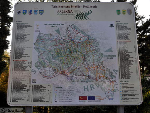 Map - Tourist zone Prlekija - Medzimurje Map - Tourist zone Prlekija - Medzimurje