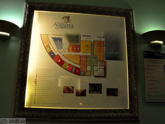 Map of the rooms in wellness (pool, saunas, suites, etc.)