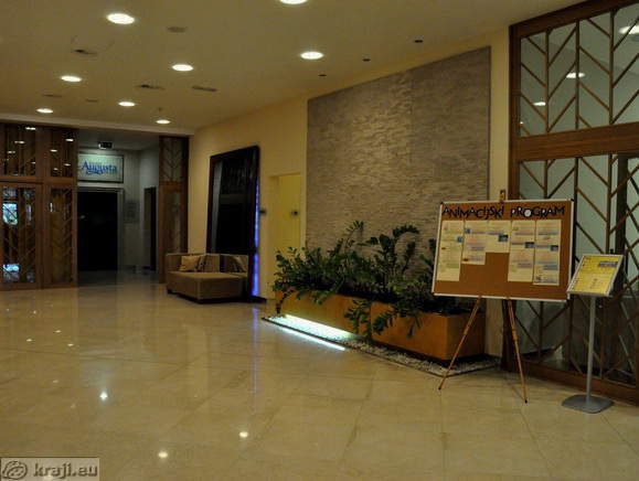 Location of the Wellness Valens Augusta from the direction of the hotel lobby